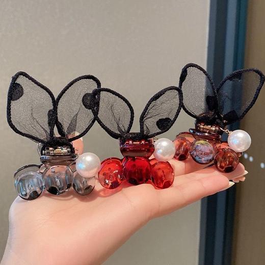 儿童款兔耳朵蝴蝶结抓夹刘海发夹网红头顶夹子可爱马尾时尚夹头饰 商品图1