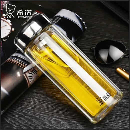 希诺双层玻璃杯 XN-6750 草绿 280ML 商品图5