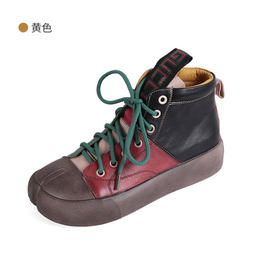 富贵吉祥2022圆头软底时尚高帮女鞋 f226005 商品图1