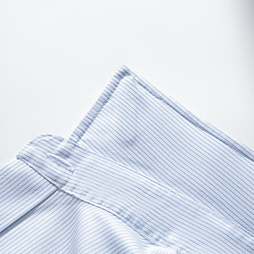 【纯棉免烫精美刺绣】罗蒙男士长袖衬衫春夏正装商务通勤免烫条纹衬衣 商品图9