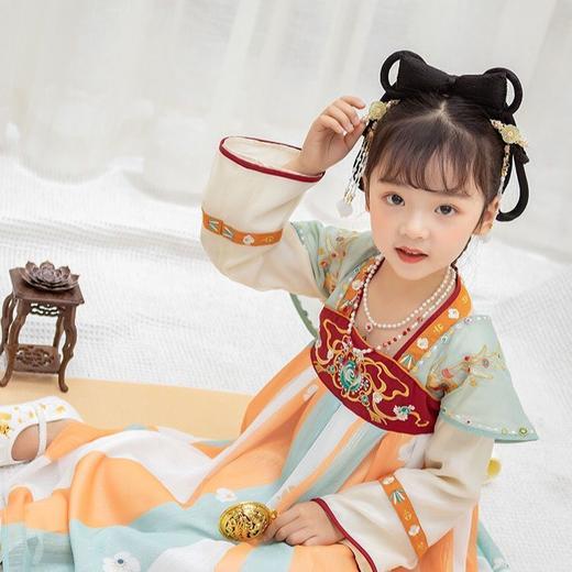 儿童汉服女瑶瑶夏季古装仙女裙公主裙齐胸襦裙长袖连衣裙学生日常 商品图3