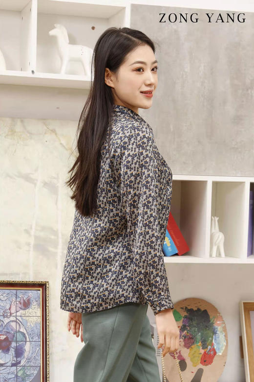 宗洋直身款印花衬衫BCL2CS7812-48 商品图2