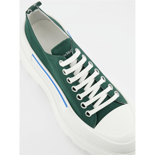 ALEXANDER MCQUEEN 亚历山大麦昆 男士棉质绒面皮革系带厚底 男士休闲鞋 绿色 604257 W4MV2 3135 商品图2