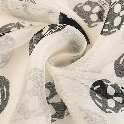 【超惠秒】亚历山大·麦昆 ALEXANDER MCQUEEN  女士骷髅图案桑蚕丝围巾 10540 商品图6