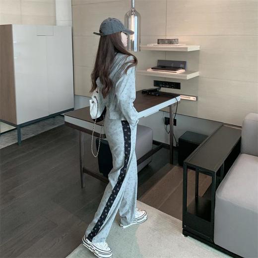 睡衣女春秋季可外穿长袖长裤韩版宽松网红ins运动三件套装家居服 商品图4