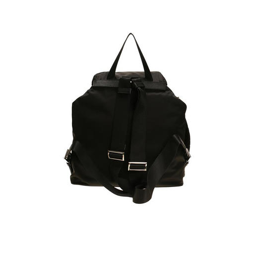 PRADA 普拉达 女士 Re-Nylon 再生尼龙珐琅金属三角形徽标中号子母双肩背包 黑色 1BZ811 RV44 F0002 OTO 商品图3