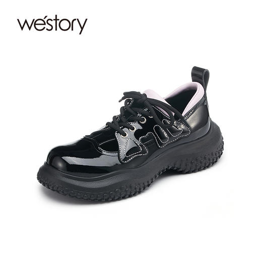 westory商场同款乐福鞋玛丽珍鞋22年春夏新款厚底真皮单鞋S22AM54631 商品图1