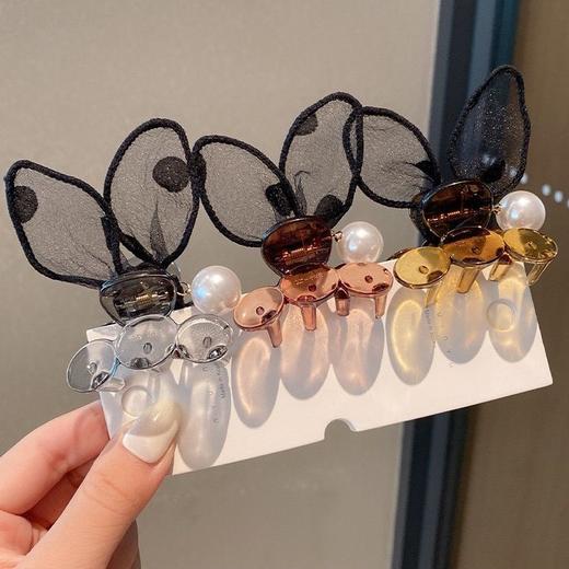 儿童款兔耳朵蝴蝶结抓夹刘海发夹网红头顶夹子可爱马尾时尚夹头饰 商品图6