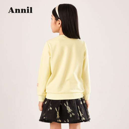 安奈儿女童SORONA圆领长袖卫衣ag211617 商品图3