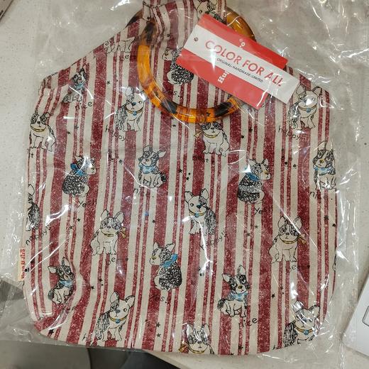 HUJI祤集Amber手提包插画条纹小法斗 商品图2