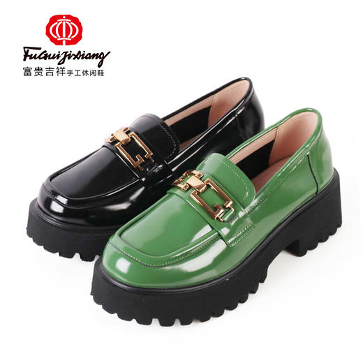 富贵吉祥2022方头乐福休闲时尚女鞋 f225122 商品图0