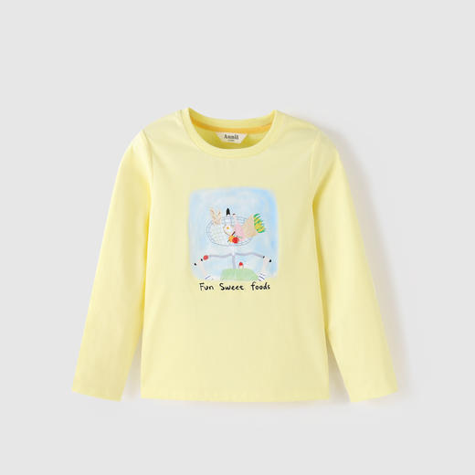 安奈儿女童SORONA圆领长袖针织衫ag211624 商品图0