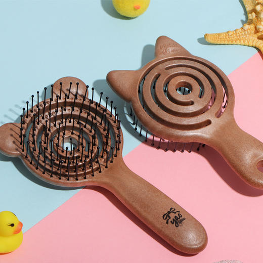 Papi酱推荐 韩国yao littles儿童梳 弹力梳齿减缓拉力 梳开打结头发 减轻孩子梳头的拉扯感和不适感 商品图2