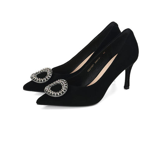 卡迪娜2022年春季新款尖头细跟女鞋高跟婚宴鞋单鞋KS221527 商品图1