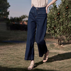 Simpleretro牛仔裤女直筒高腰显瘦春季新款宽松休闲阔腿裤复古百搭裤子