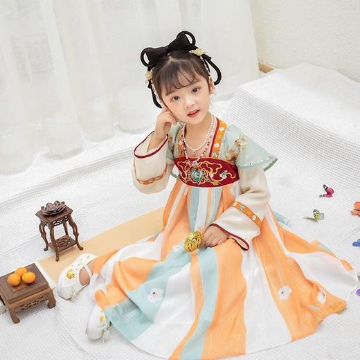 儿童汉服女瑶瑶夏季古装仙女裙公主裙齐胸襦裙长袖连衣裙学生日常 商品图6