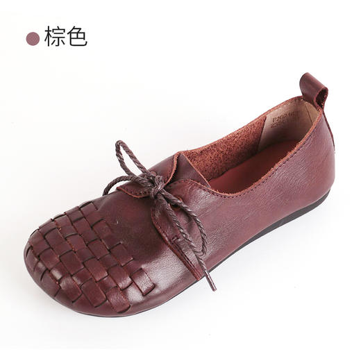富贵吉祥2022圆头皮编时尚女鞋f202162 商品图1