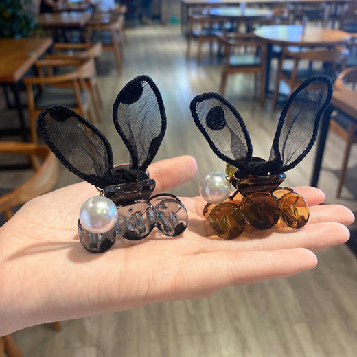 儿童款兔耳朵蝴蝶结抓夹刘海发夹网红头顶夹子可爱马尾时尚夹头饰 商品图9