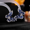欧美耳环重工，感彩色锆石耳饰蝴蝶耳钉LY-ER01111 商品缩略图2