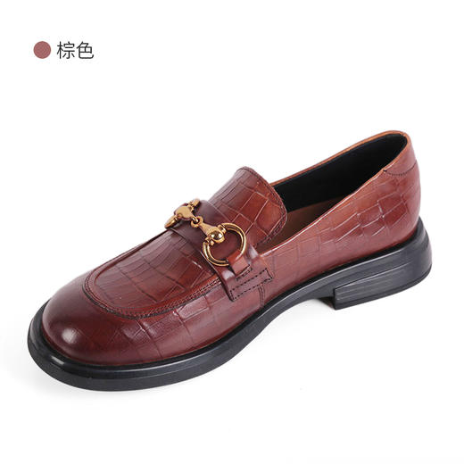 富贵吉祥2022圆头石头纹时尚女鞋	f222001 商品图6