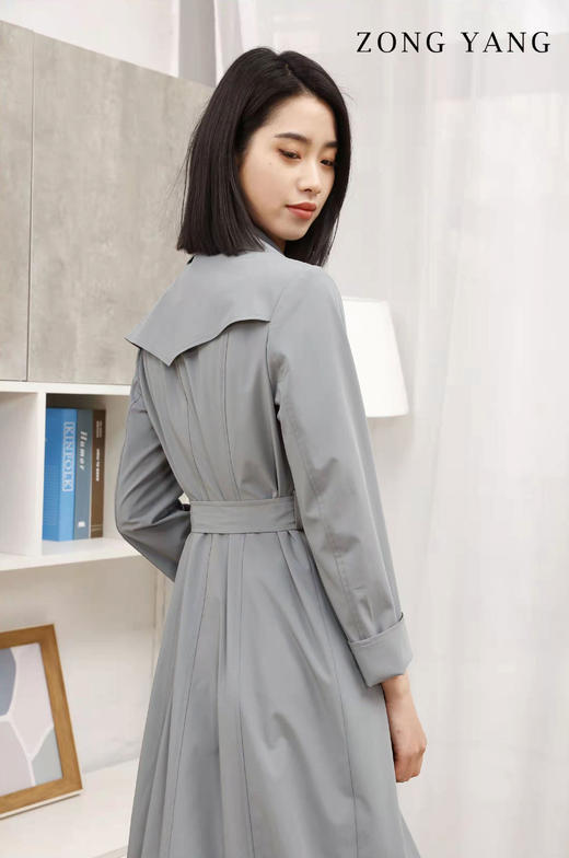 宗洋修身版中长款风衣BCL2CF7814-56 商品图3