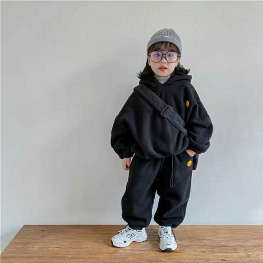 占姆士奥莱款  韩国童装儿童套装秋冬装加绒加厚两件套男女中大童中小童炸街 商品图4