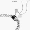 ZEGL一锁定情小情锁情侣手链项链送女友一对款生日七夕礼物送男友 商品缩略图3