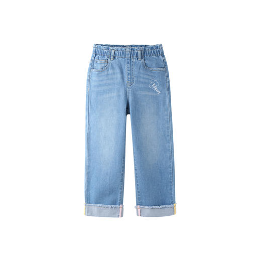 安奈儿女童全腰牛仔单裤ag216596 商品图4