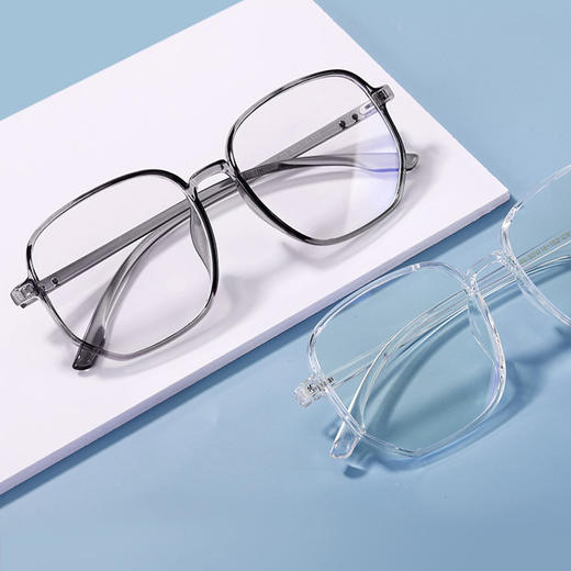 【素颜神器，修饰脸型】骊佳韩版大框防蓝光护目镜1535 TR材质镜框 超轻体验 环保原材 皮肤无过敏 镜框光滑且弹性十足  适合各种脸型.01 商品图0