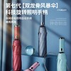 2022新款多功能可调节旋转LED手电筒雨伞 10骨全自动伞三折叠抗风车载商务晴雨伞 商品缩略图0