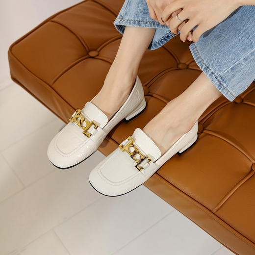 西村名物2022年专柜同款复古一脚蹬英伦JK乐福鞋女单鞋X22AM17411 商品图2