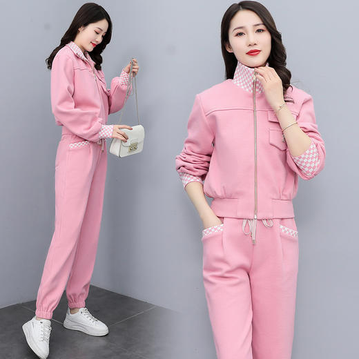 休闲百搭，学院御姐风高级感炸街两件套HR-QMC6220 商品图1