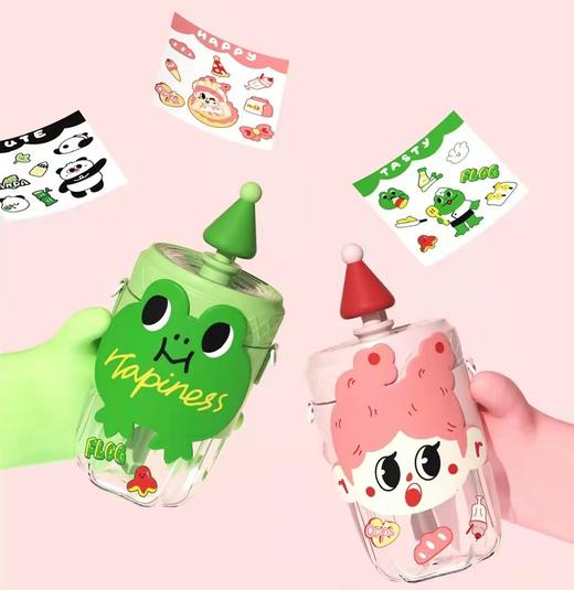 2022小掌萌野比兔元气吸管杯400ml XHR 商品图0