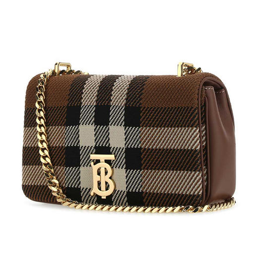 BURBERRY 博柏利 Lola - 小号针织格纹萝拉包 女士单肩包 深桦木棕 8050876 A9011 商品图1