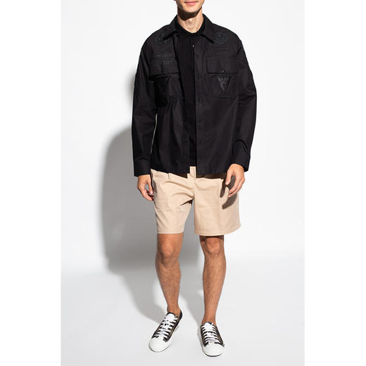 BURBERRY 巴宝莉 男士 Monogram Motif TB专属标识图案刺绣棉质珠地布短袖 Polo 衫 黑色 8043122 A1189 商品图1