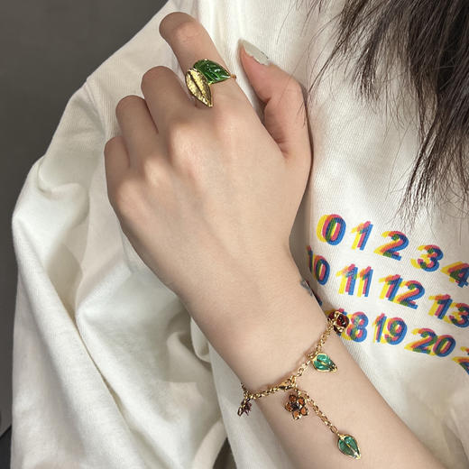 订购6个月到｜Gripoix Paris-Under the Palms-浅绿色 戒指 ［法国设计师］ 商品图4