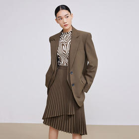 LILY2022春新款女装小众设计感时尚两件套西装外套女122120C2224