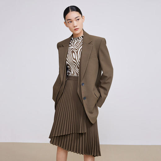 LILY2022春新款女装小众设计感时尚两件套西装外套女122120C2224 商品图0