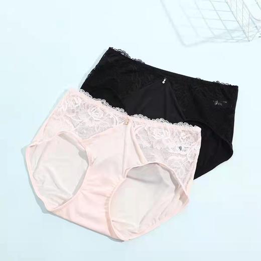 安莉芳薄款蕾丝棉质底裆内裤女士舒适包臀低腰三角裤E200366 商品图0