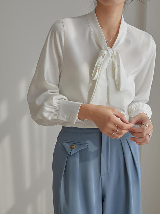 Im Presionismo 蝴蝶结系带衬衫（预售） 商品图6