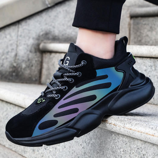 劳保鞋防砸防刺穿耐磨防臭轻便钢包头工地工作鞋 商品图2