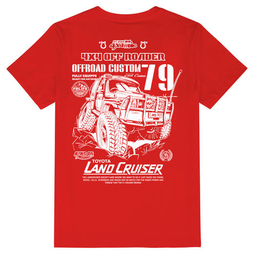 2022夏季landcruiser79越野车休闲圆领短袖T恤圆领合体个性打底衫 NMT-1803 商品图5