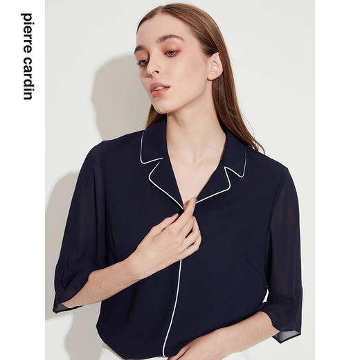 皮尔卡丹女装夏季新款简约通勤渐变色连衣裙P1206D1023L5
 商品图3