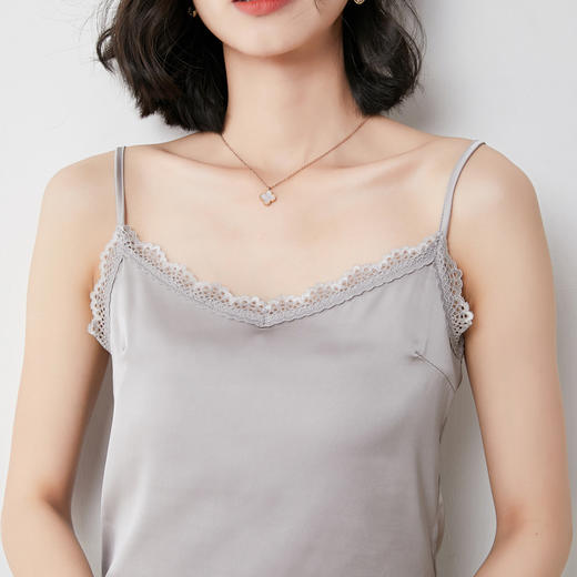 【醋酸缎面】2022夏季新款醋酸花边吊带 商品图8