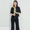 EITIE爱特爱春季新款黑色西装领时尚通勤显瘦网纱拼接短外套6603304 商品缩略图2