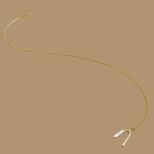 北京仓｜Pach Pearl-Wishbone-许愿骨 项链（中号）［瑞士设计师］ 商品图2