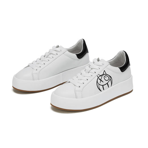 西村名物2021年秋冬商场同款小白鞋新款女运动百搭学生板鞋女士休闲鞋女鞋X21AM11501 商品图0