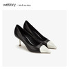 westory2020春季新款浅口尖头高跟鞋女方跟W20AE51041 商品缩略图0