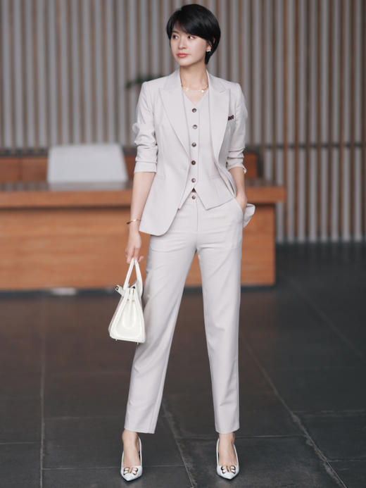 西装套装女2022春秋新款职业装气质女神范休闲西服外套正装 商品图4