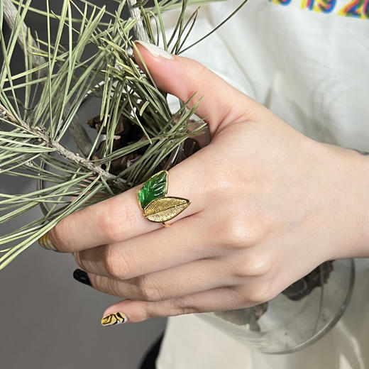 订购6个月到｜Gripoix Paris-Under the Palms-浅绿色 戒指 ［法国设计师］ 商品图2
